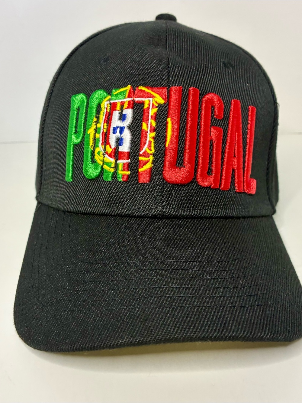 MEN'S PORTUGAL FUTBOL SOCCER BLACK ADJUSTABLE HAT CAP FIFA WORLD CUP NEW